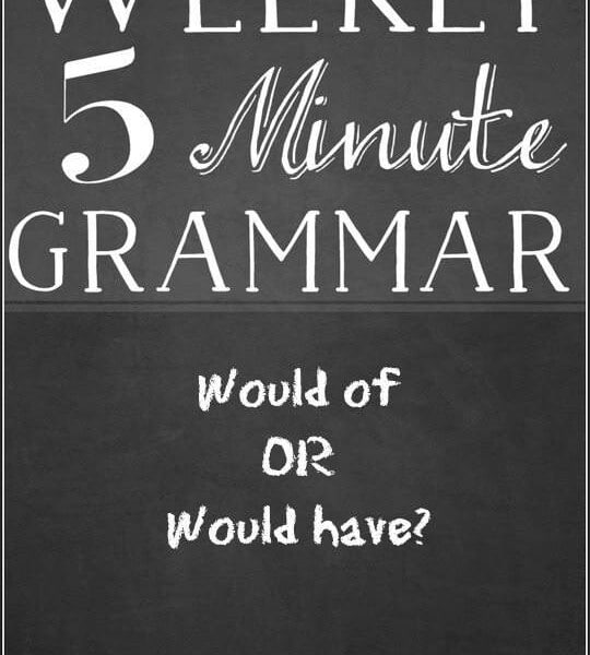 Proper grammar for would of or would have