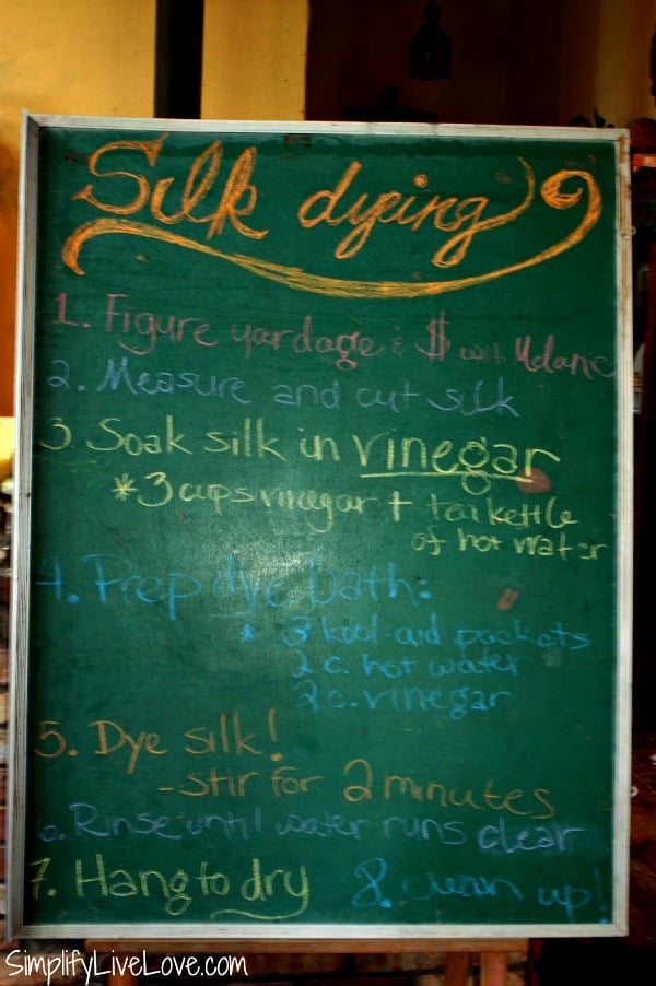 chalk board silk dying instructions