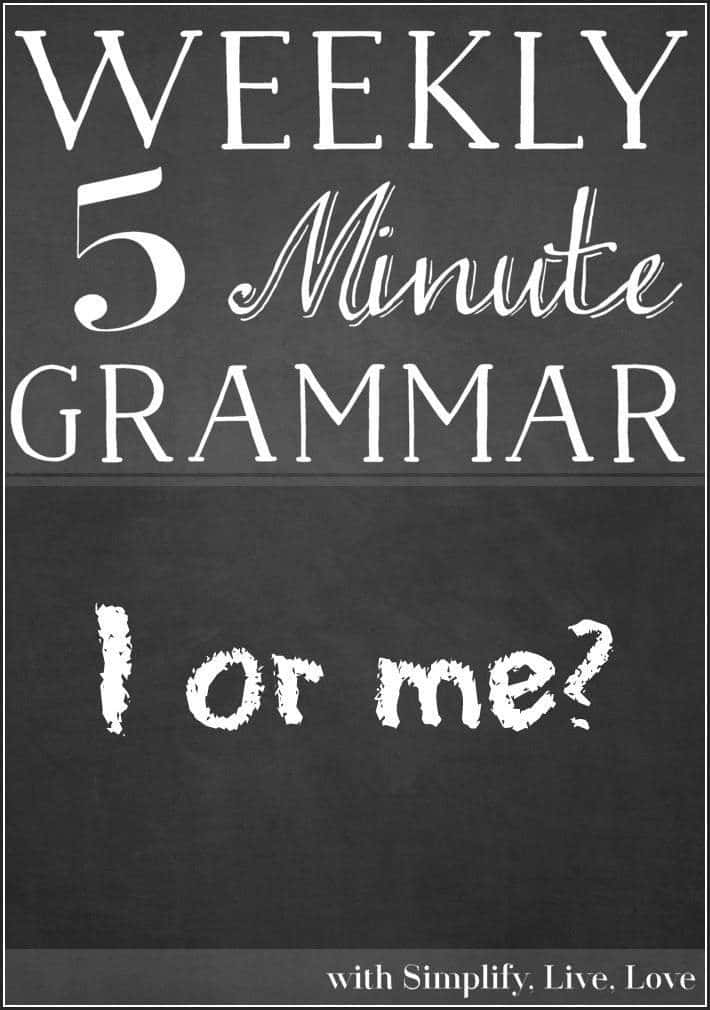 I or me ~ 5-minute grammar lesson