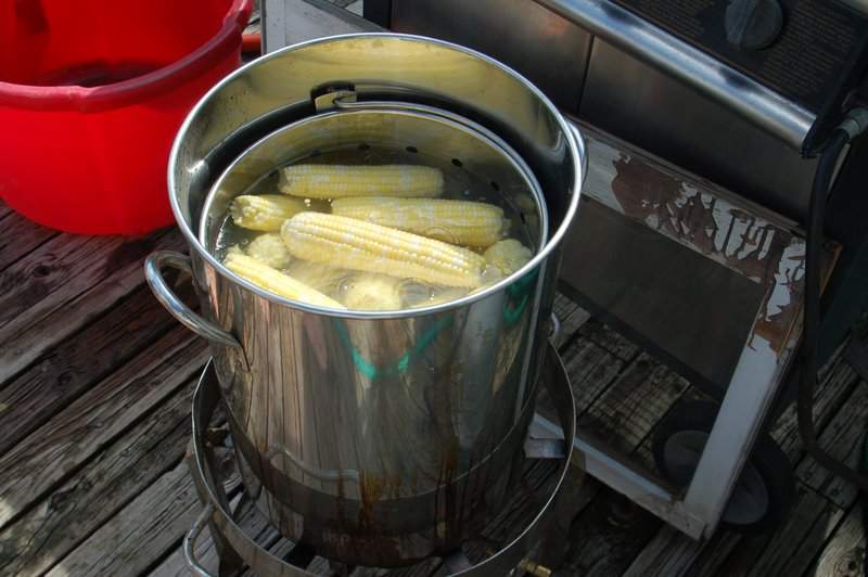 boil corn outside in a turkey burner