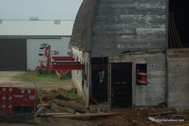 Getting the barn ready to move