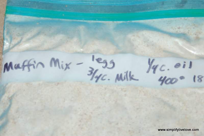 muffin mixes for the freezer