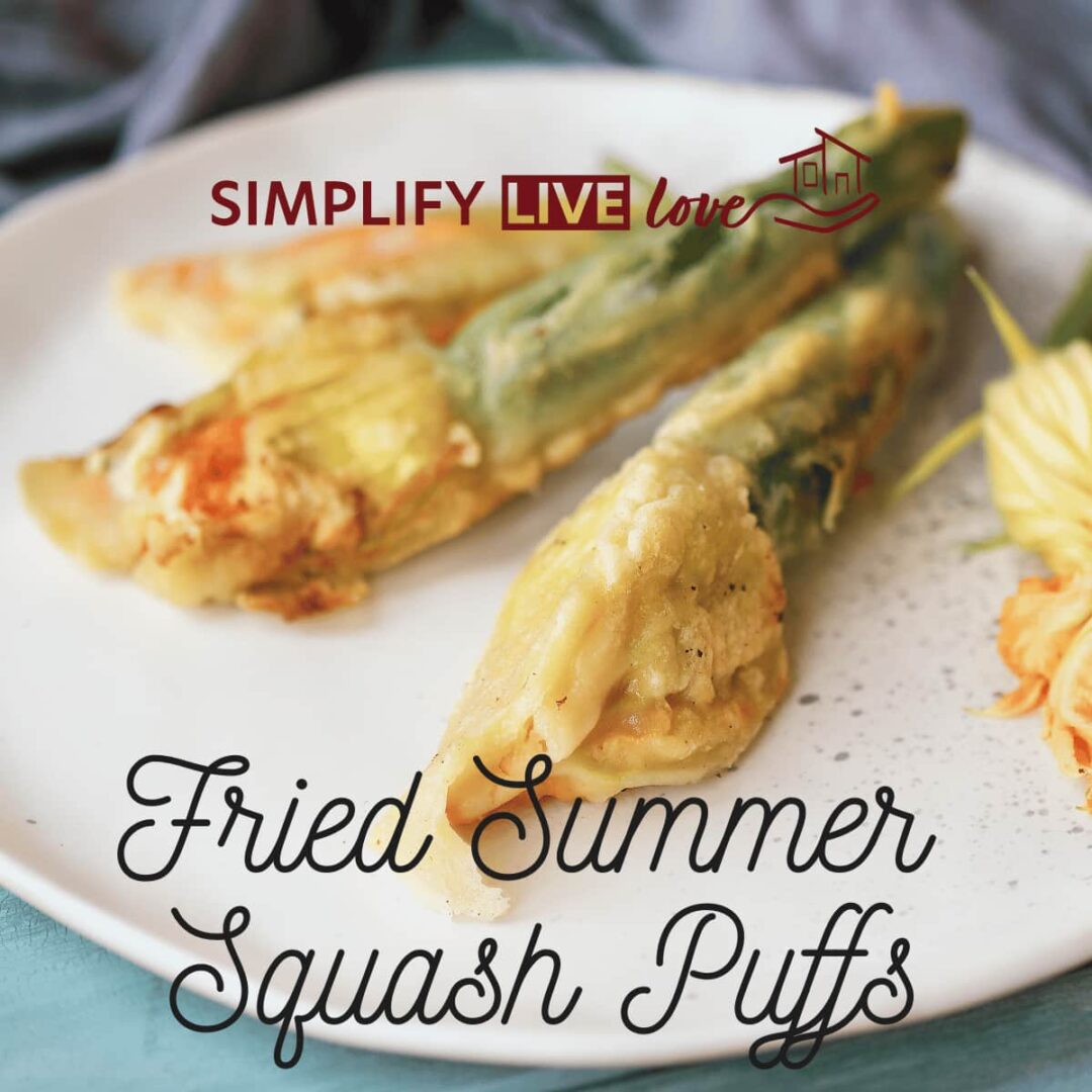Fried Summer Squash Puffs Simplify, Live, Love