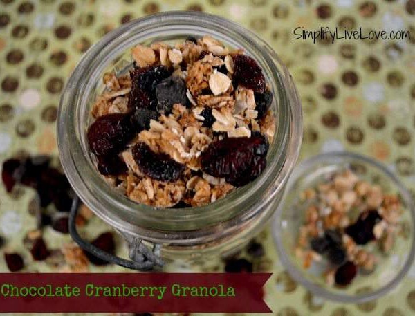 chocolate cranberry granola