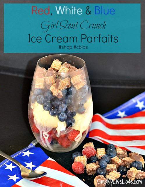 Red, White, & Blue Girl Scout Crunch Ice Cream Parfaits #shop