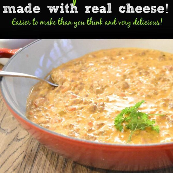 Queso Dip made with real cheese