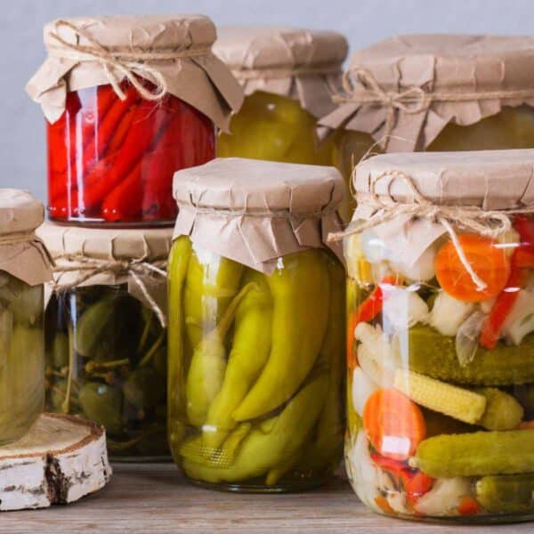 glass jars of preserved food for an eco-friendly and sustainable pantry