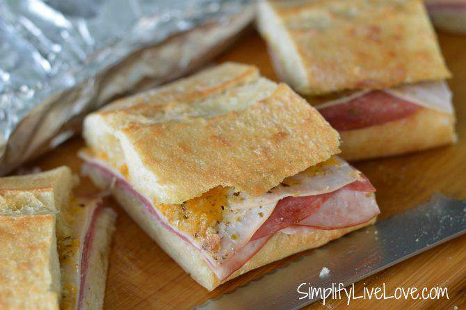 oven sandwiches for the freezer