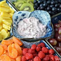Rainbow Fresh Fruit Tray & Healthy Fruit Dip Recipe from SimplifyLiveLove.com