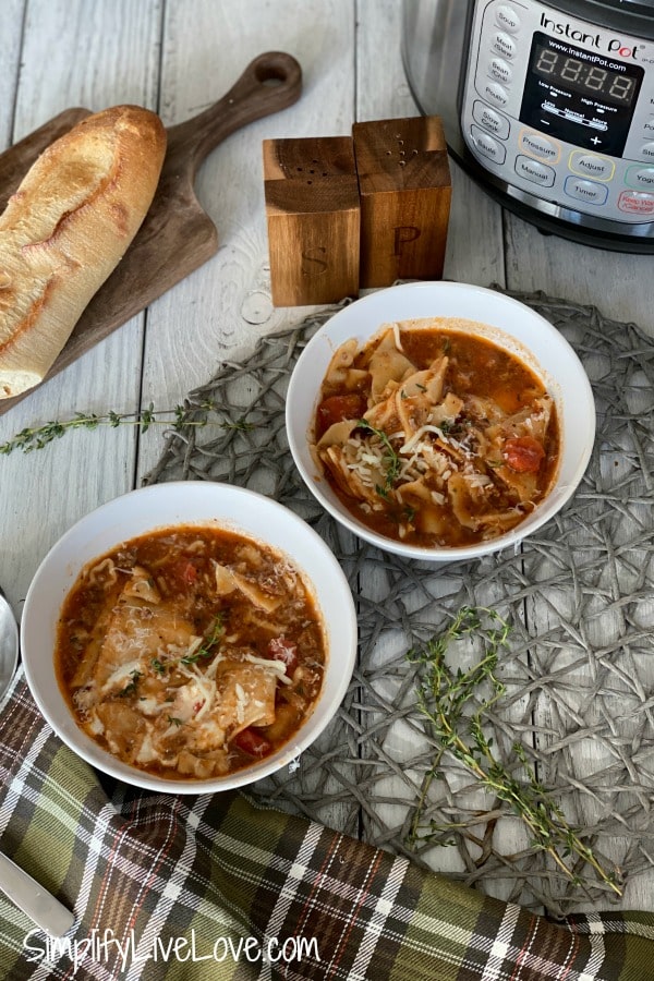 delicious and easy instant pot lasagna soup