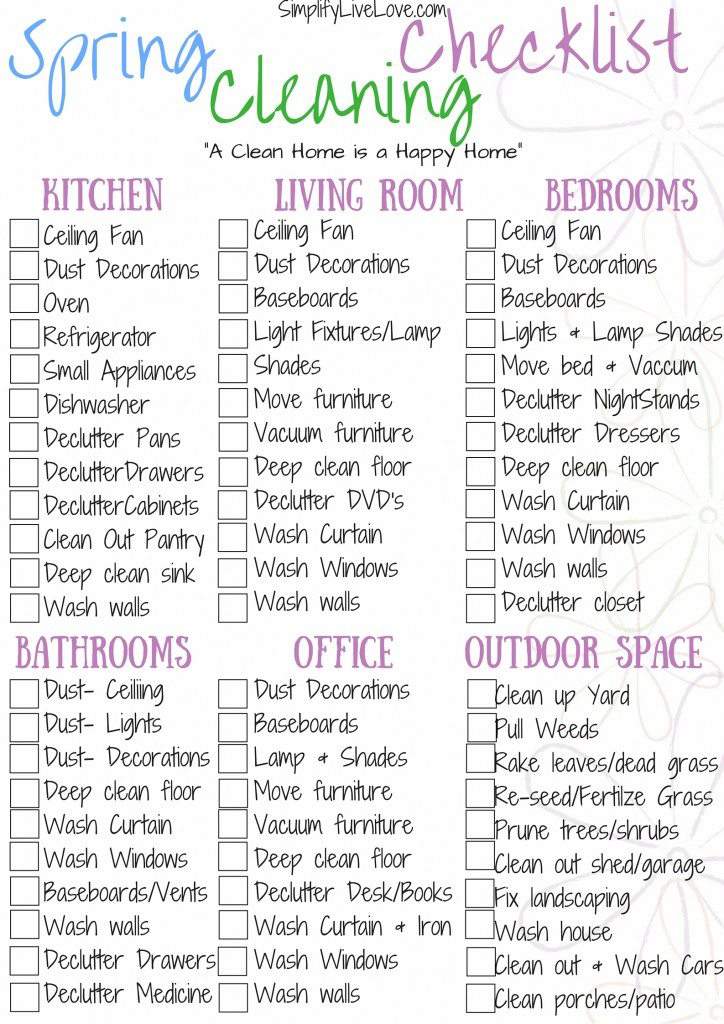 Time Saving Spring Cleaning Hacks Free Printable Checklist Simplify Live Love
