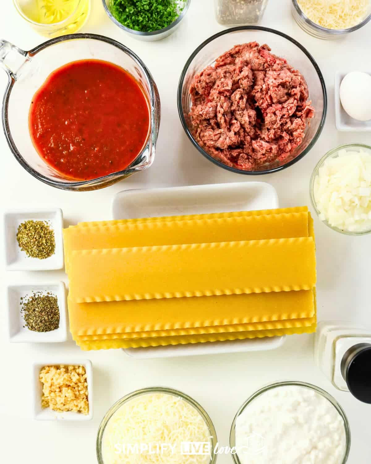 ingredients in lasagna with cottage cheese