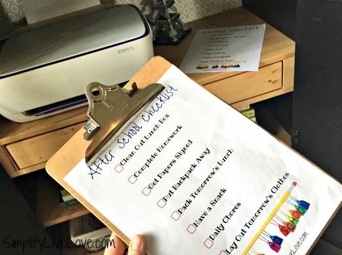 Free Printable back to school checklist