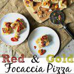 Red & Gold Focaccia Pizza Appetizer