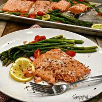 salmon asparagus sheet pan dinner featured