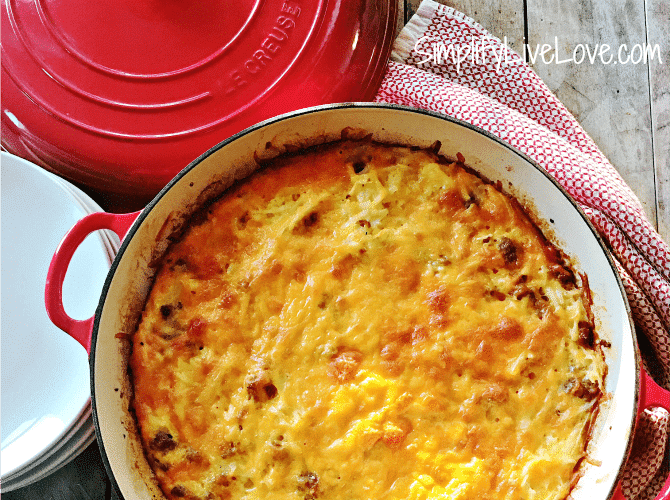 CAST IRON SAUSAGE EGG CASSEROLE - Let's Cook Some Food