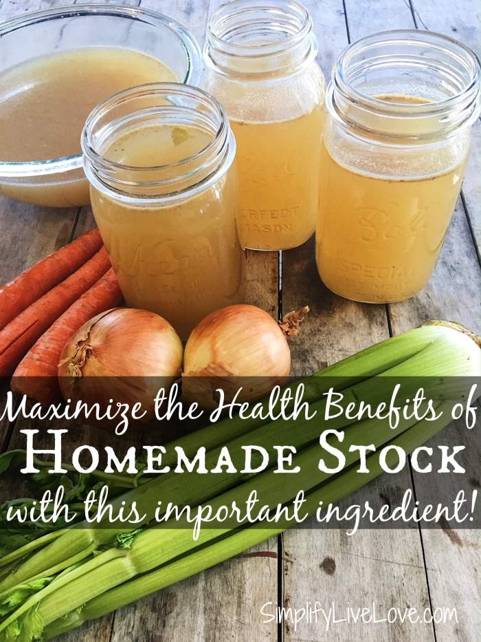 Homemade stock is so easy to make! Learn about the health benefits of homemade stock and how to make it here. Don't forget this important ingredient!