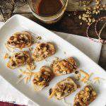 pear appetizer recipes - pear & cheese crostini recipe with shredded cheddar or gouda