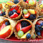 Fresh Fruit Waffle Cones