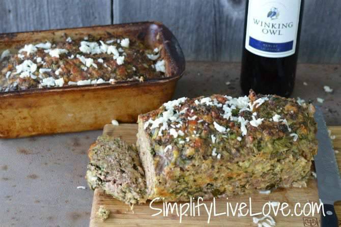 Spinach Mozzarella Meatloaf - One Loaf