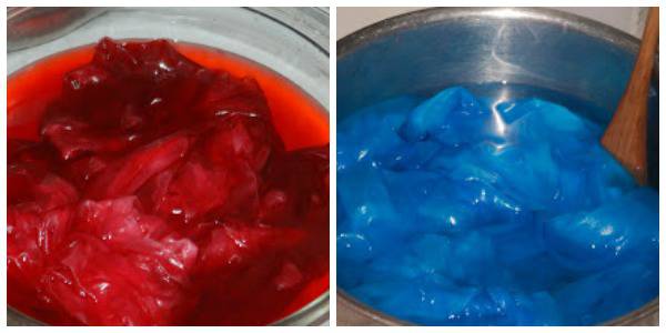 red and blue kool-aid dye