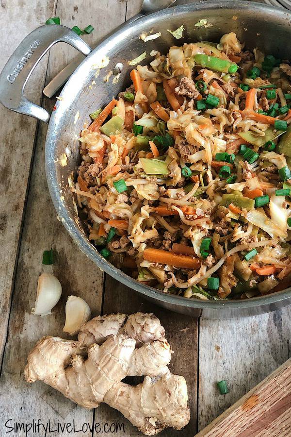 Pork Egg Roll in a Bowl Whole30 & Paleo Approved - Simplify, Live, Love