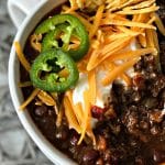 instant pot chili made with dried beans no soaking