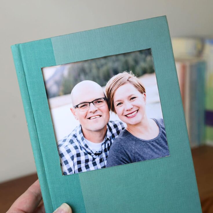 Image for DIY book picture frame - easy photo craft idea
