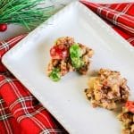 Fruitcake Cookies on white platter