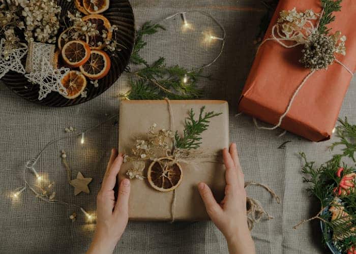 Packaging a hygge gift box