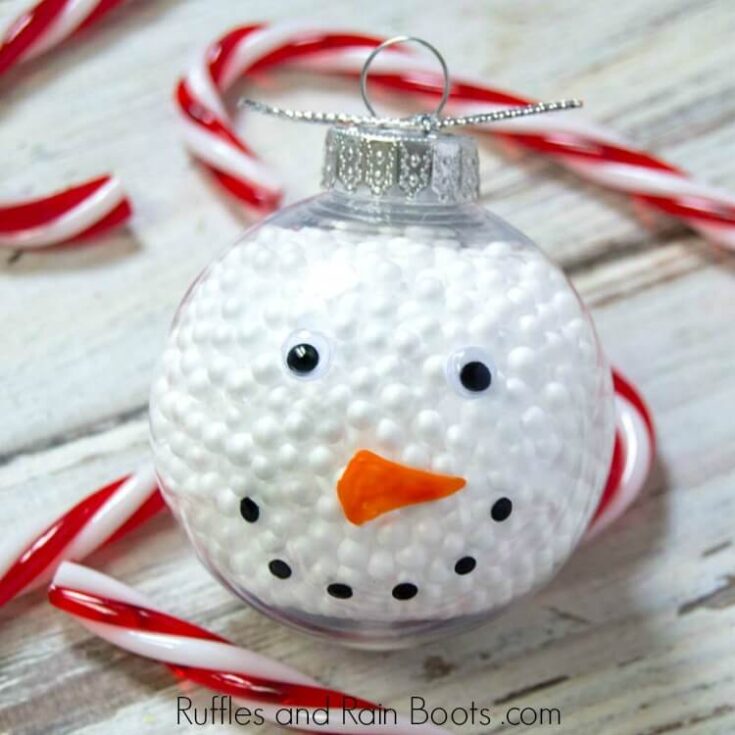 Image for Quick Dollar Store Snowman Ornament - A 10-Minute Easy Craft
