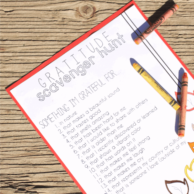 gratitude scavenger hunt