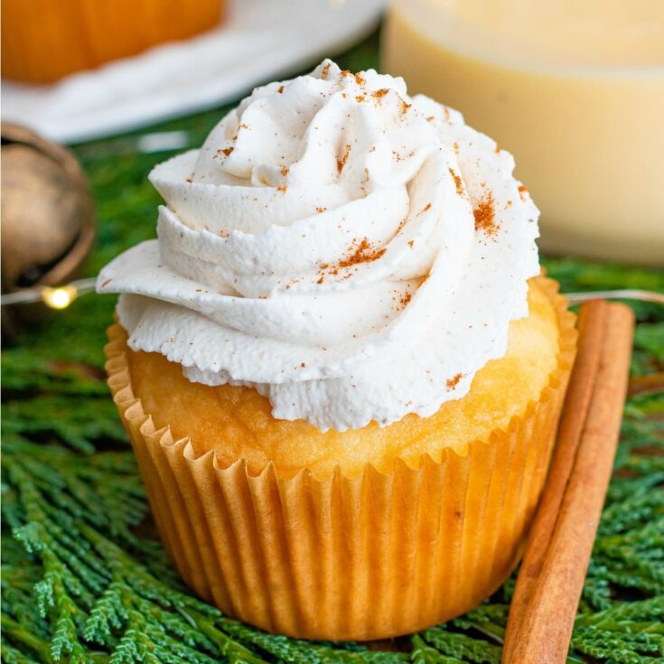 Eggnog cupcakes