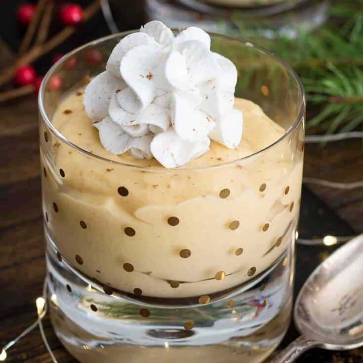 Eggnog pudding