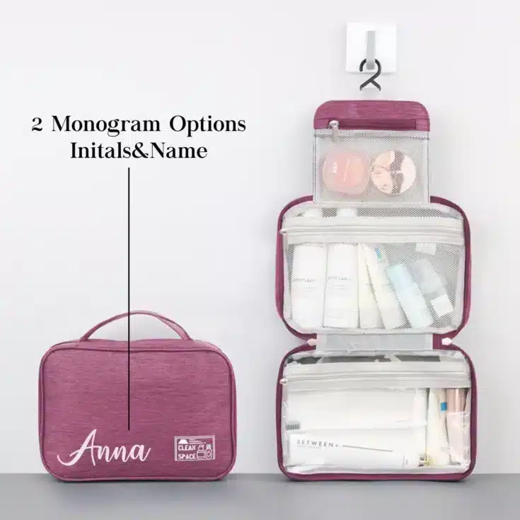 monogrammed toiletries bag