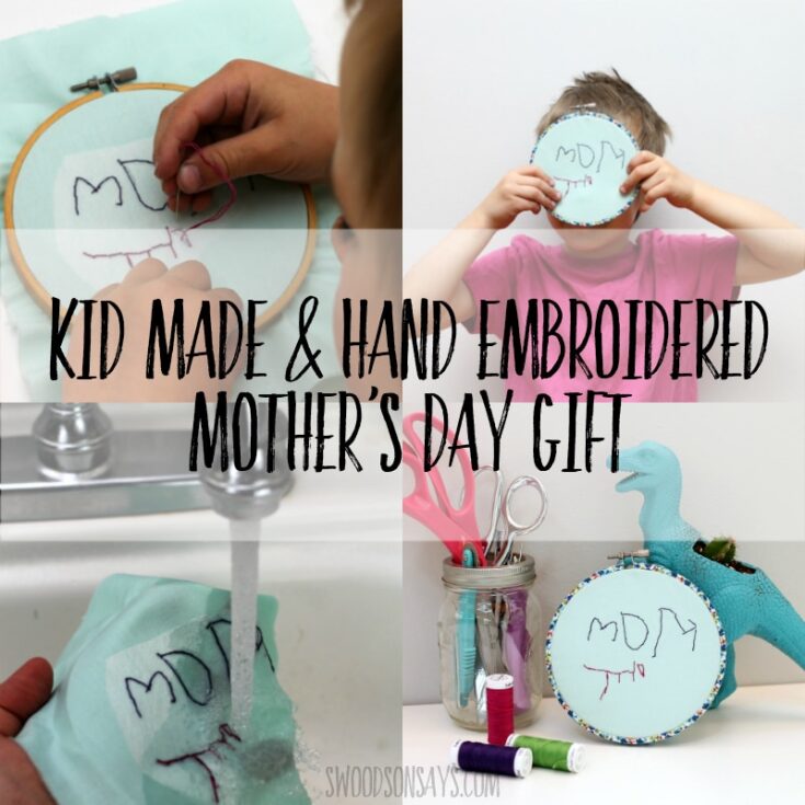 Image for Kid Made Hand Embroidered Mother’s Day Gift