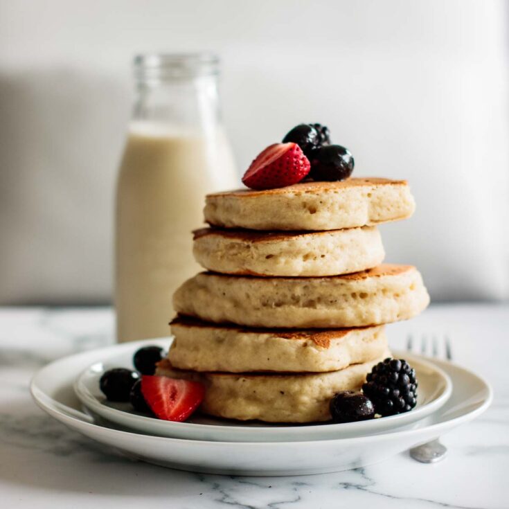 stack of sourdough-pancakes