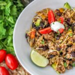 final plated one pot burrito bowl