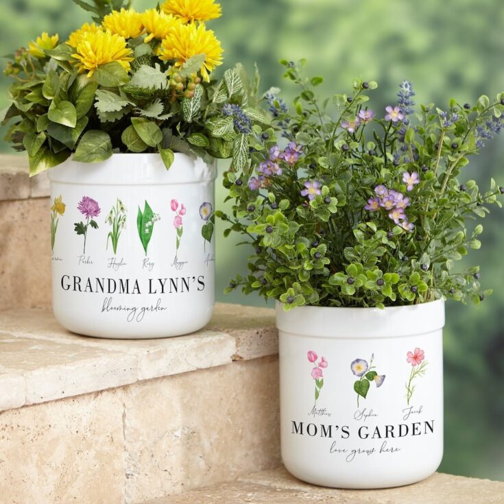personalized mother's day planter pot
