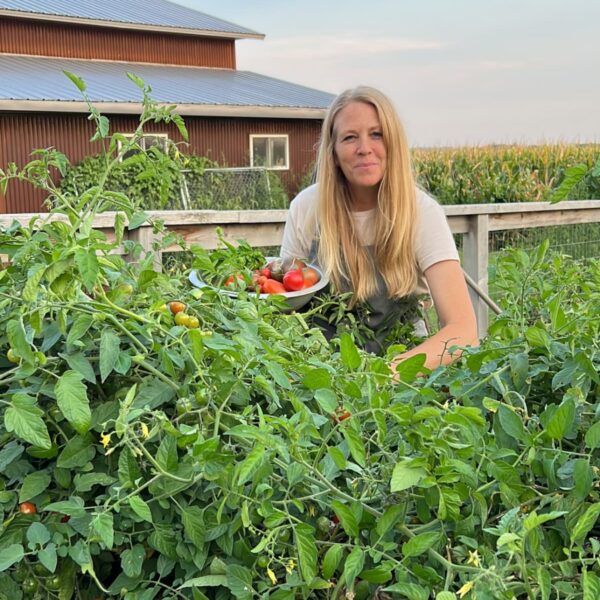 michelle marine picking tomatoes