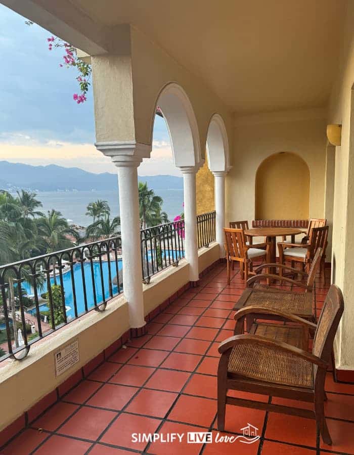 huge balcony at Velas Vallarta