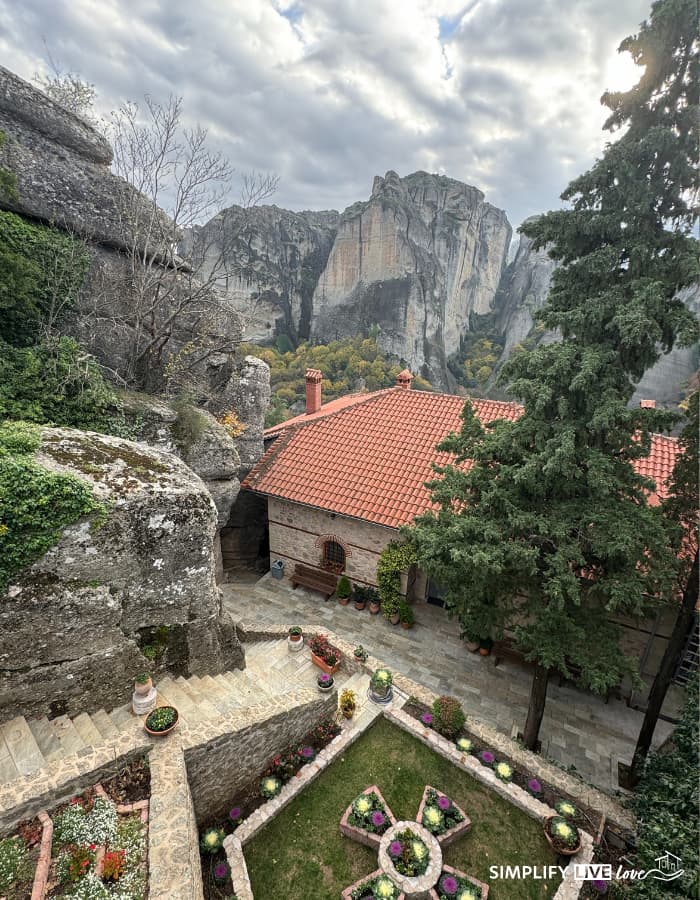 monastery courtyard meteora