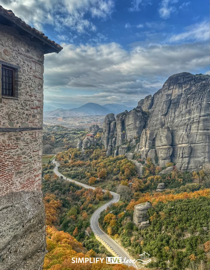 side of a monastery at meteora