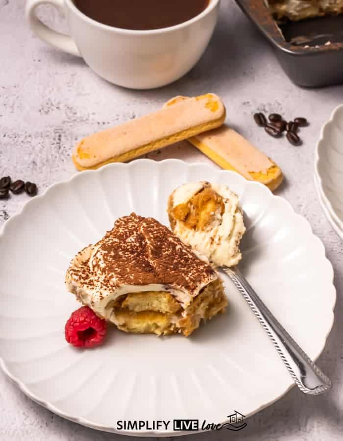 tiramisu on a plate