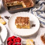 tiramisu without eggs on a plate