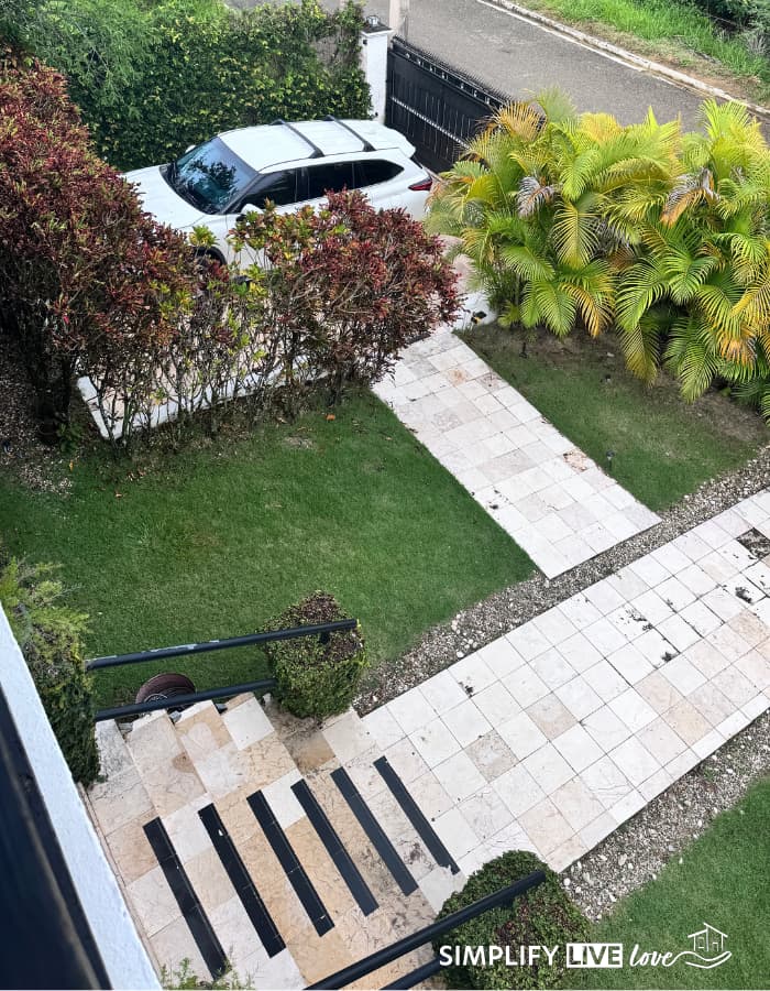 our gated driveway at the vacation rental home in dominican republic