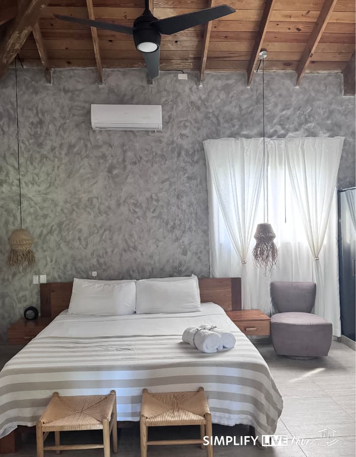 primary bedroom in our rental home in dominican republic