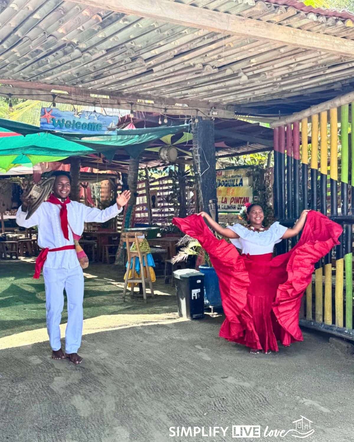 drummers and dancers at La Boquilla drumming school in Cartagena