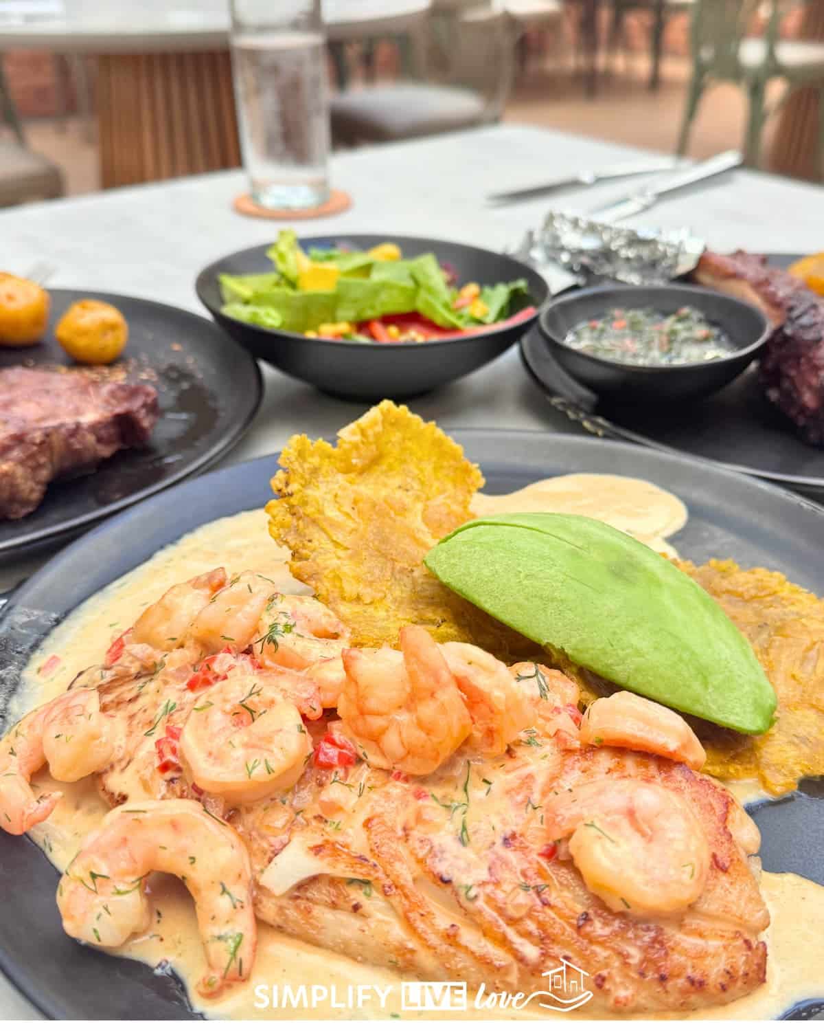 meal at the airport hotel in Bogota