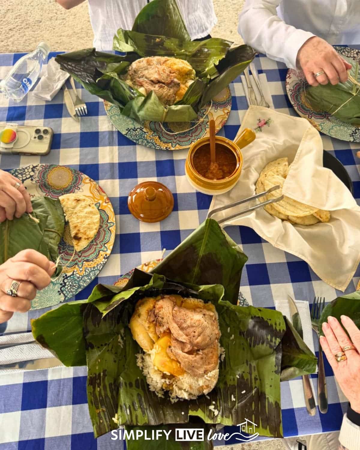 traditional fiambre lunch served at mule ride in colombia